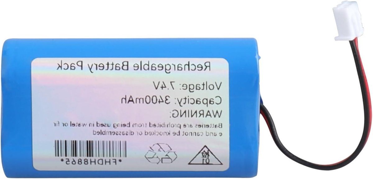 Lithium-ion Batterij - Accu Oplaadbaar - Apparaten Voeden - Ingebouwde Veiligheidsschakeling - 74V 3400mAh - Zwart
