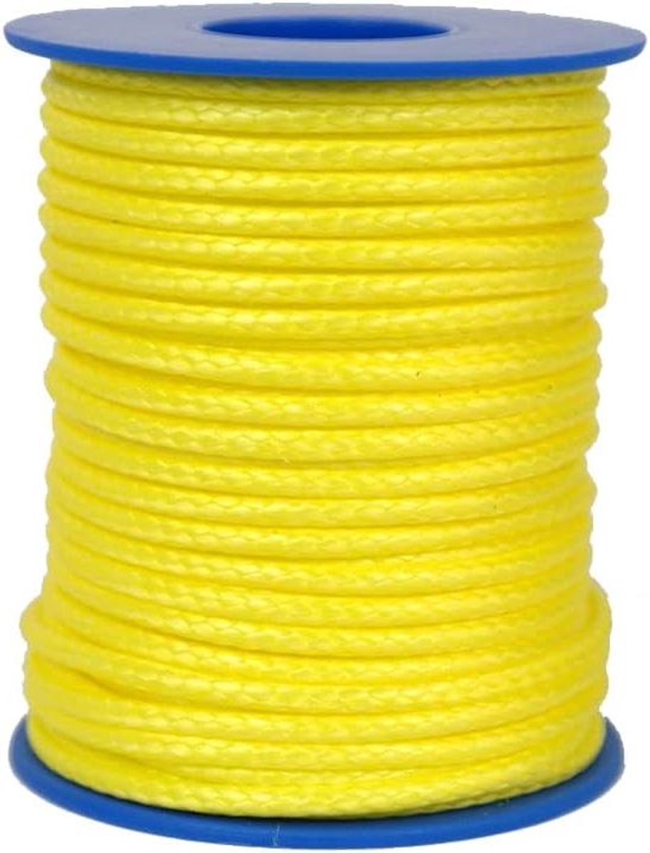 Dyneema Gevlochten Snoer - Dyneema Touw - Hoge Belastingen - Minimale Rek - 25 meter 25 mm - Geel