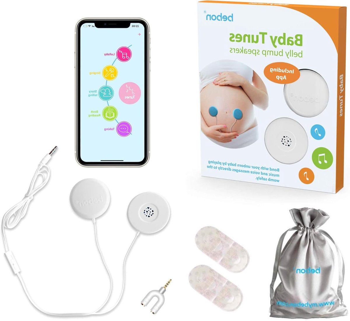 Baby Hoofdtelefoon - Speaker Systeem Baarmoeder - Verbinden met Baby - Veilig Geluid Naar Baarmoeder