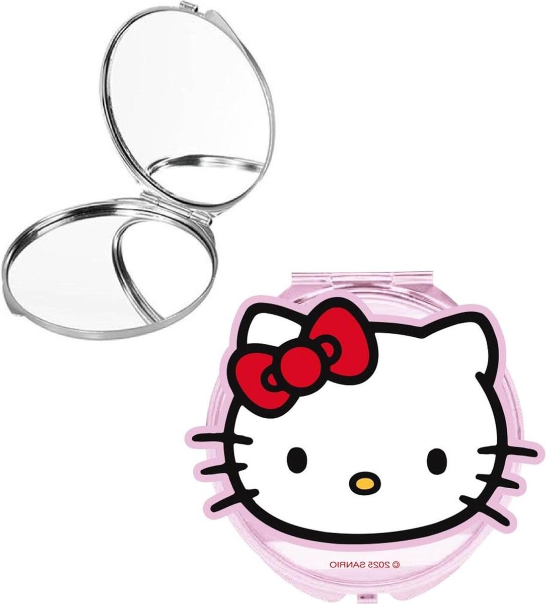 Make-up spiegel - Zakspiegel Schminkspiegel - Make-up aanbrengen - Dubbele spiegel - Compact formaat - Roze