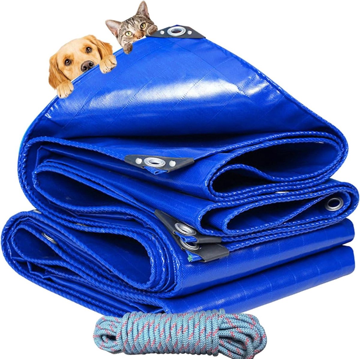 Waterdicht Dekzeil - Afdekzeil Zeildoek - Spullen Beschermen - Scheurbestendig PVC - 1x10m - Blauw