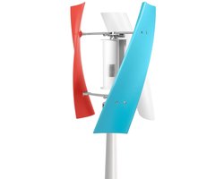 Verticale Windturbine - Windmolen Generator - Energie Opwekken - Stille Werking - 12V 400W - Gekleurde Rotorbladen