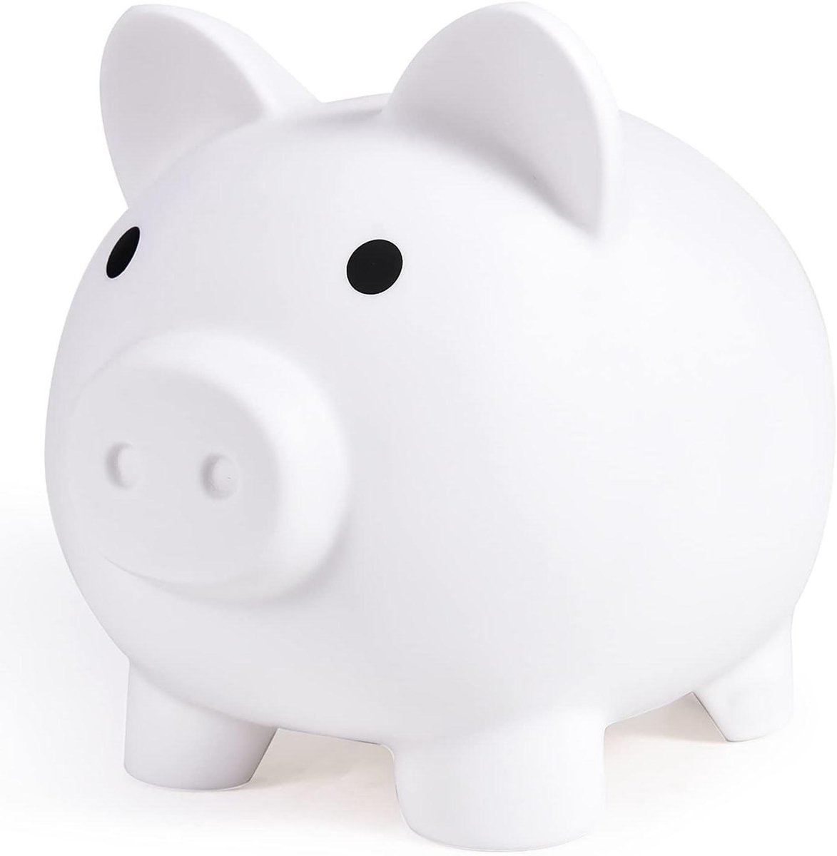 Grote spaarpot - Muntbank kinderen - Geld sparen - Onbreekbaar plastic - 7 x 65 inch - Wit