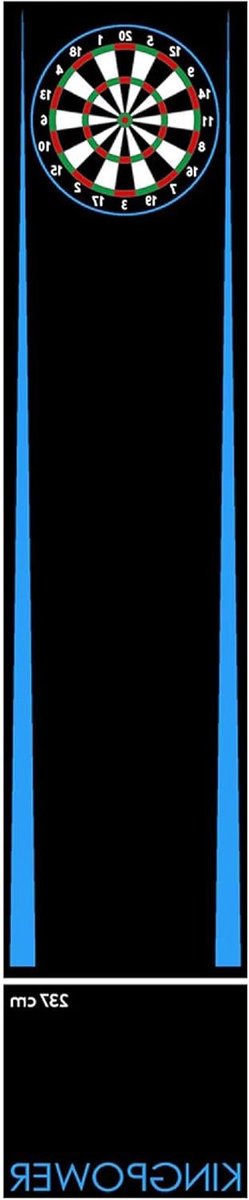 Darttapijt - Werplijn mat - Darts spelen - Beschermt vloer - 290 x 60 cm - Blauw