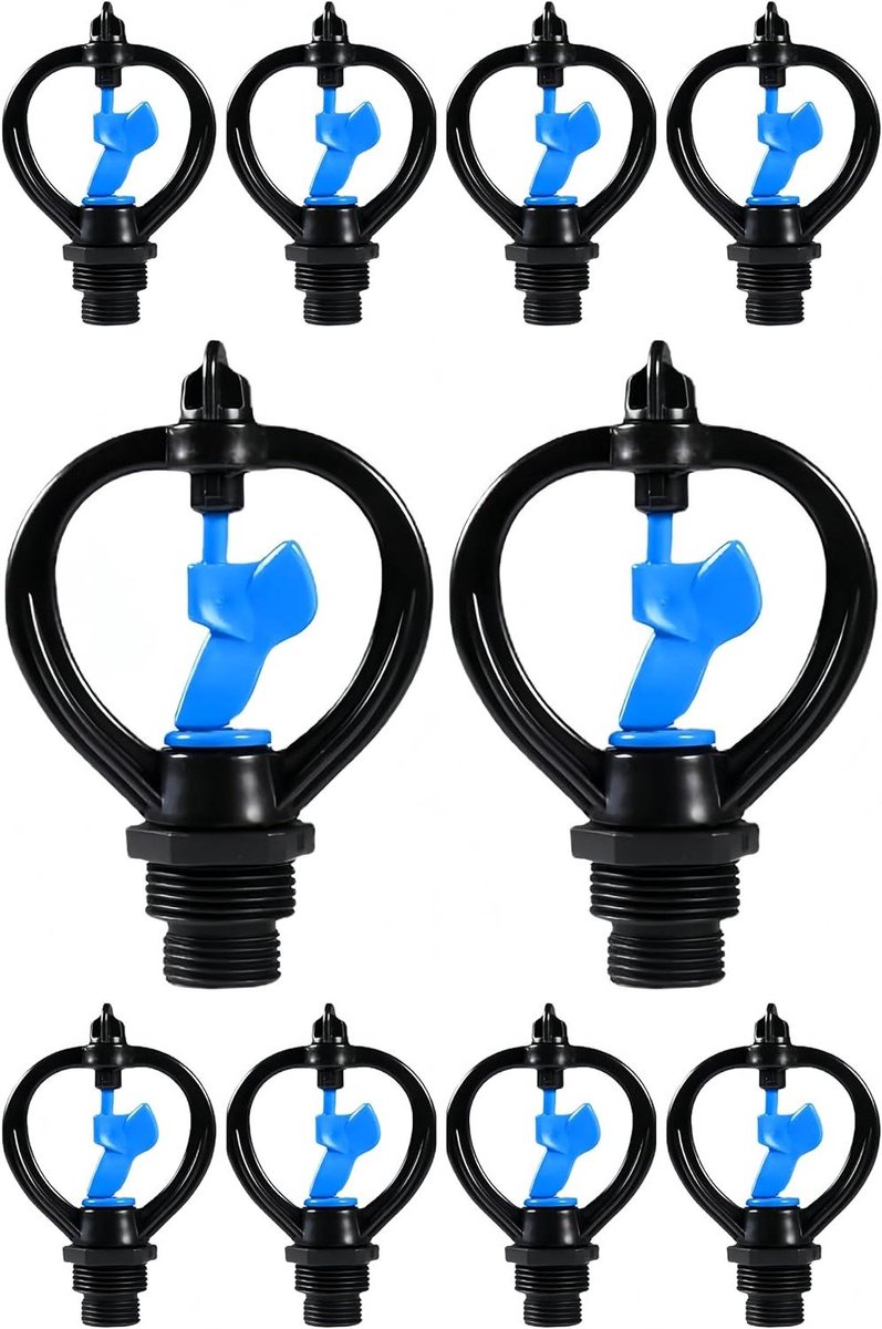 Universele Schijfsproeiers - Kunststof Sproeiers - Tuin Irrigatie - Regenvorm Spray - 10 stuks - Grijs