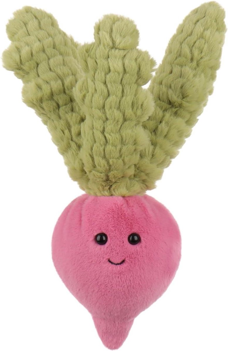 Pluche Radijs Speelgoed - Zacht Knuffelbeest Baby - Knuffelen en Spelen - Handgemaakt Kwaliteit - 30 cm - Roze