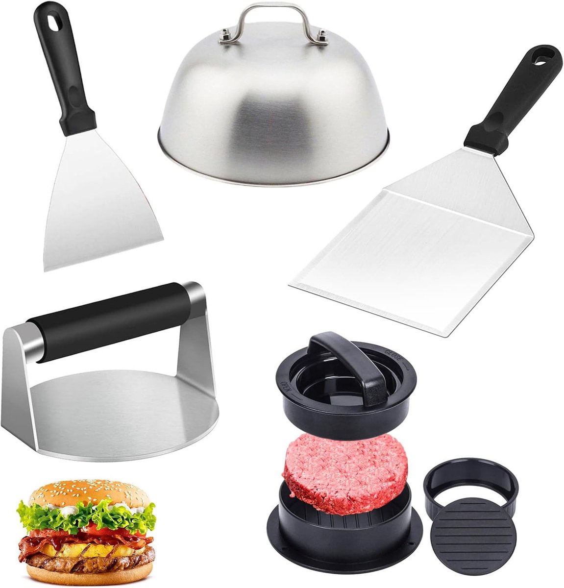 Burger Smasher - Grill Press - Gietijzeren Bakplaat - keuken tool