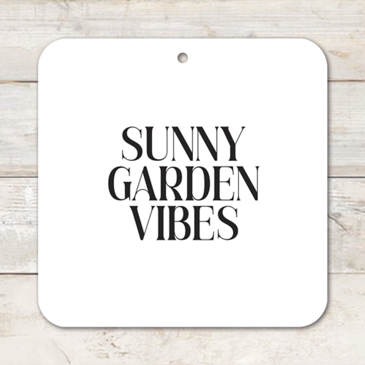 Muurvierkant | Sunny garden vibes | Buiten | Wooncirkel | Tegel met tekst