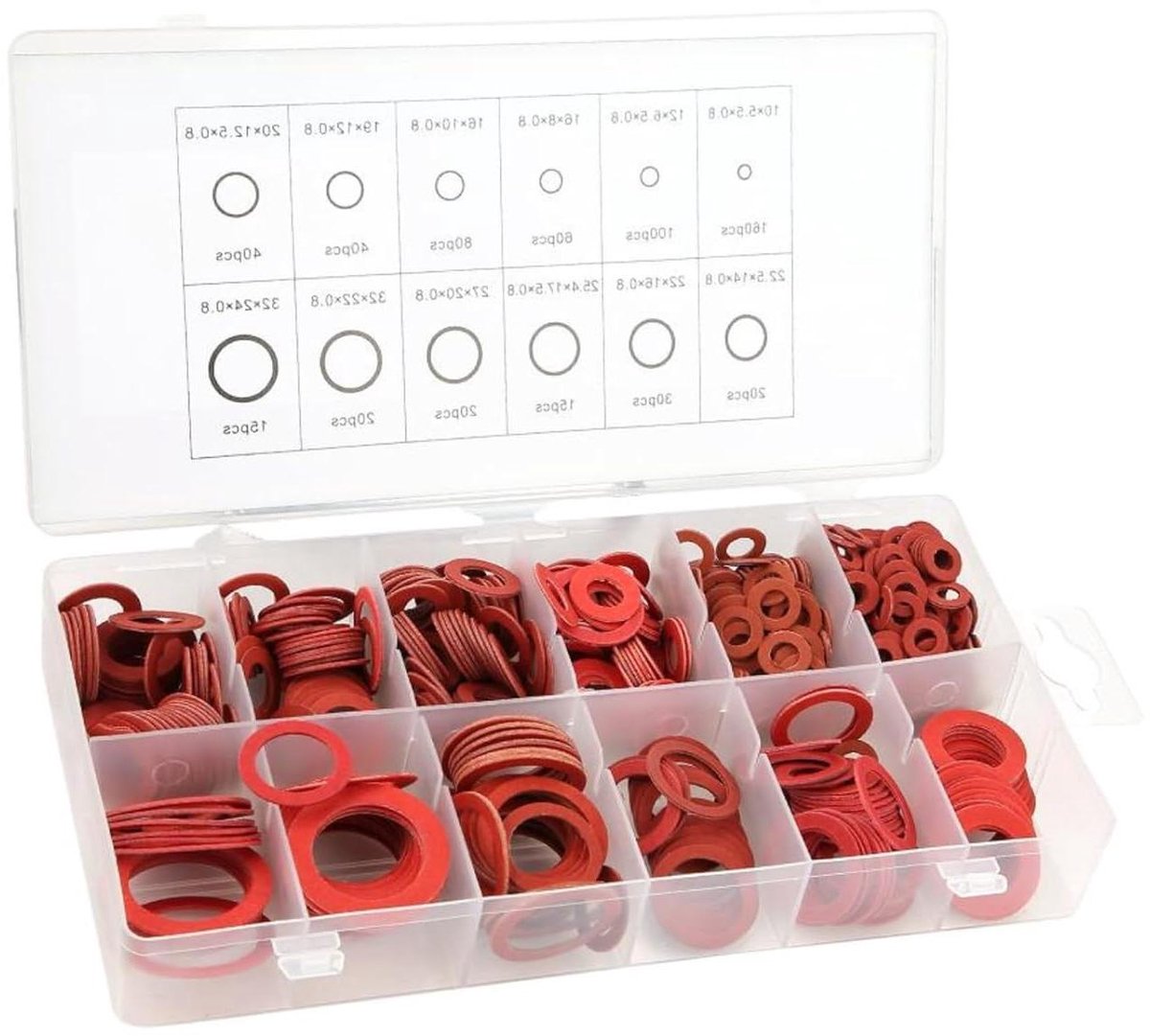 Platte Wasmachines - Isolatie Ringen - Wasmachine Reparatie - Goede Isolatie Prestaties - 600 stuks - Rood