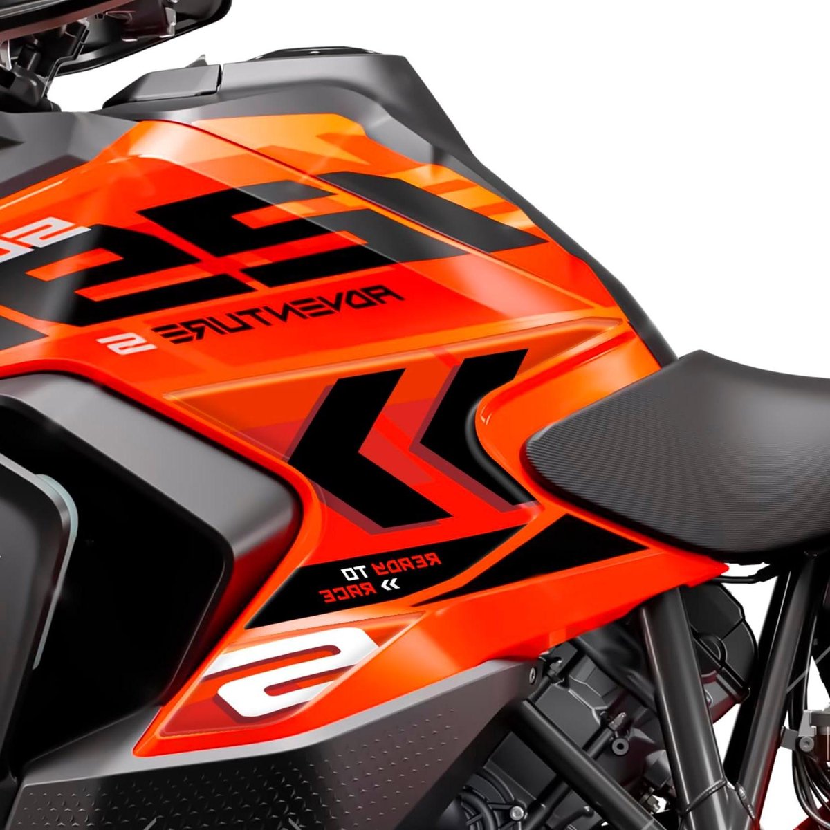 Zijdelingse Tankbeschermers - Tankkussens Motor - Motor Beschermen - 3D Hars Coating - Compatibel met 1290 Super Adventure S - Oranje