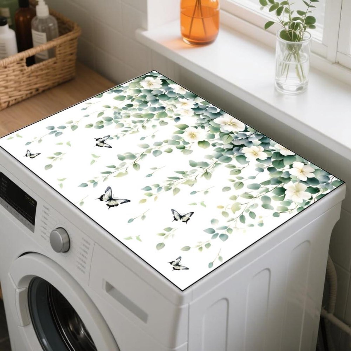 Wasmachine Stofkap - Droger Top Protector - Apparaten Beschermen - Rotan Bladeren Patroon - 60 x 50 cm - Niet gespecificeerd