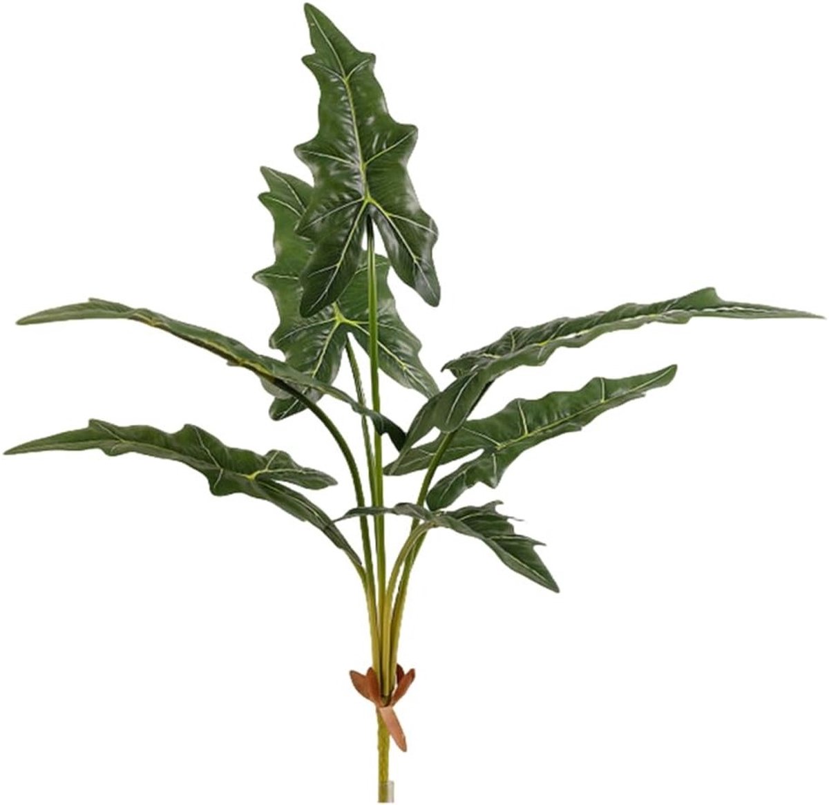 Lifelike Taro Leaf Plant met 7 Trunks - Nepplant voor Tropische Decoratie, Ideaal voor Binnen en Feestjes, Geschikt voor Tafel en Vloer