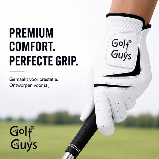 Golf Guys - Dutch Tour White XV1 - Cabretta Golfhandschoen - Linkshandig Large van Merkloos — afbeelding 5