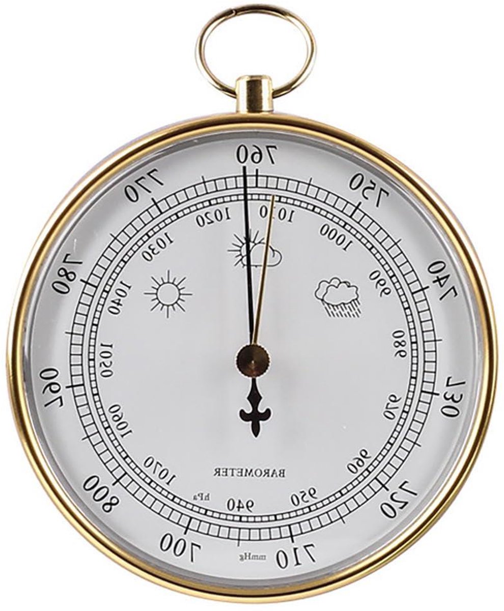 Weerstation Set - Barometer Thermometer - Weersvoorspelling Thuis - Hoge Precisie Meting - 3-delig - Goud