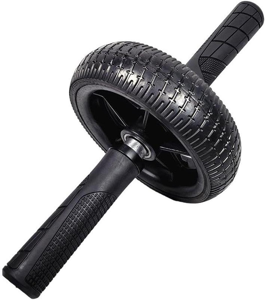 Buikwiel - Buikroller Core Trainer - Kracht Training - Stalen Kern - 17 cm - Zwart