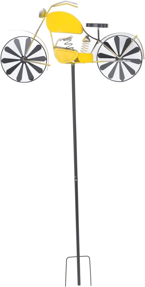 Motorcycle Wind Spinner Iron Windmill Decorative Wind Sculpture Outdoor Clearance For Garden Lawn Gift
