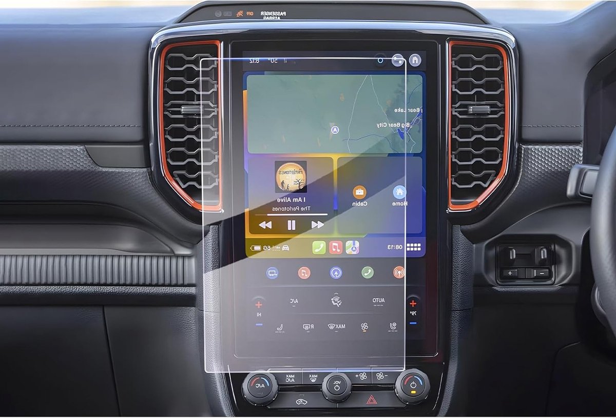 Compatibele Navigatie Beschermfolie voor Ford Ranger T9 2024-2026 - 12 Inch Glas Screen Protector voor Wildtrak, Raptor en Sync 4 Touchscreen - Schokbestendig en Krasbestendig 9H