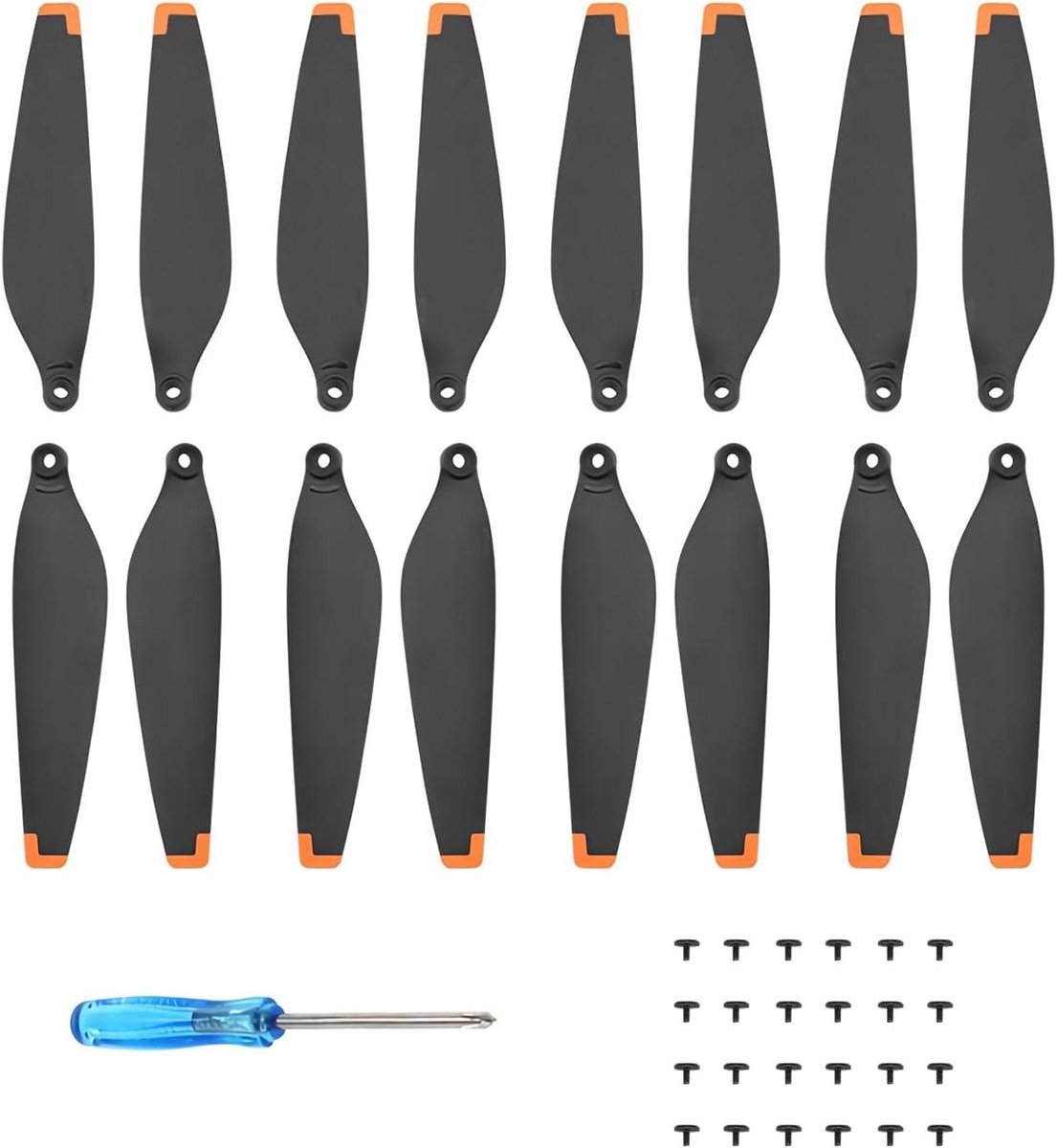 Drone Propellers - Reservebladen - Stabiele Vlucht - Lichtgewicht Ontwerp - 16 Stuks - Zwart