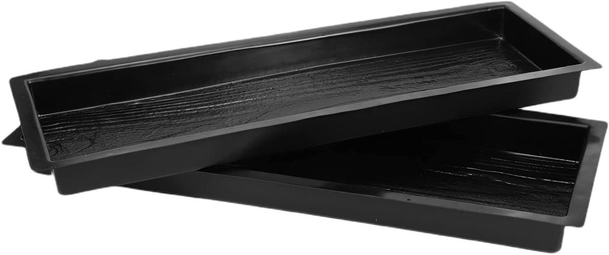Betonmal Houtstructuur - Tegelvormen - Tuinpad Aanleggen - Herbruikbaar ABS Plastic - 65 x 23.5 cm - Zwart