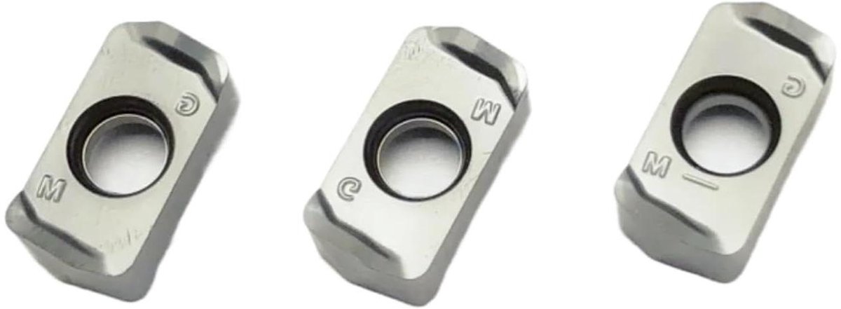 Frees Insert - Snelle Feed - Metaal Bewerken - Harde Legering - 10 Stuks - Zilver