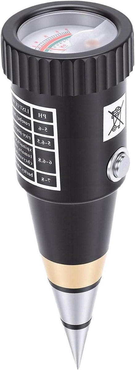 Bodemtester - pH meter - Plantenverzorging - Snelle analyse - 16x5cm - Zilver