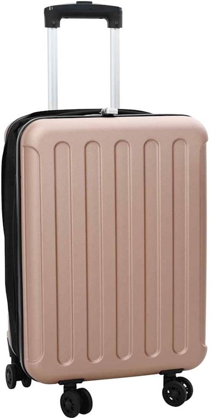 vidaXL Koffer met slot Roségoud 34 × 23 × 55.5 cm ABS Kunststof