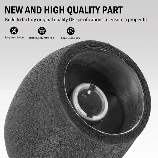 Versnellingspook 5 versnellingen - Schakelknop auto - Soepel schakelen - Ergonomisch ontwerp - 1 stuk - Zwart — afbeelding 2