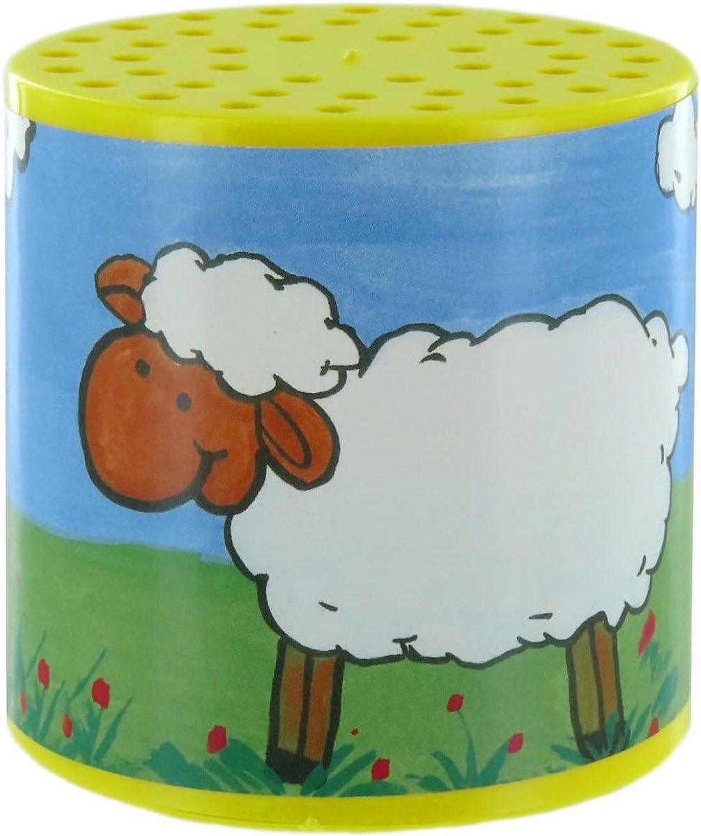 Geluidskist Schaap - Dieren geluid - Leuk speelgoed - Mechanisch geluid - 6 x 6 x 5.9 cm - Wit