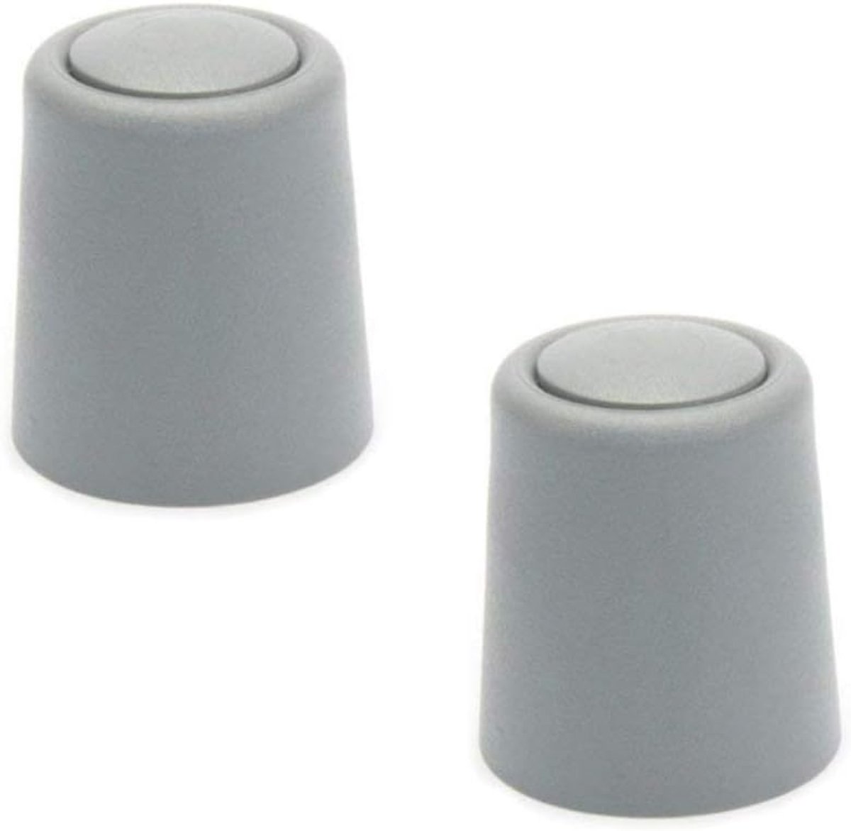 Deurstoppers - Deurvangers - Wandbescherming - Hoge Kwaliteit Kunststof - 30mm Hoog 27mm Doorsnede - Grijs