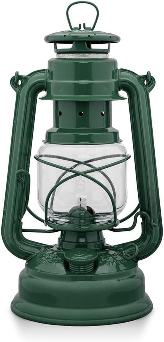Storm Lantaarn - Draagbare Verlichting - Kamperen Buiten - Roestbestendig Staal - 30 x 19 x 18 cm - Mos Groen