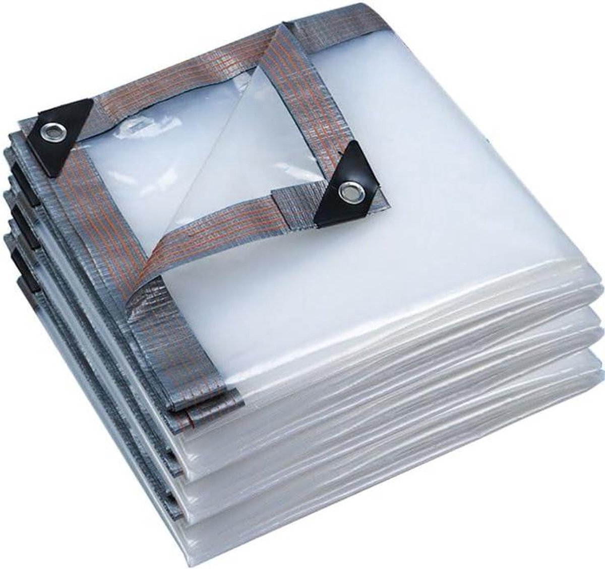 Transparant Zeil - Regenzeil Waterdicht - Bescherming Buiten - Dubbellaags Waterdicht - 5 x 5 m - Transparant