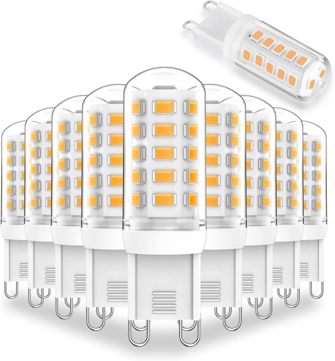 Dimbare G9 Led Lampen - Energiezuinig Licht - Besparen op Energie - Geen Flicker - 3 Watt 10 Stuks