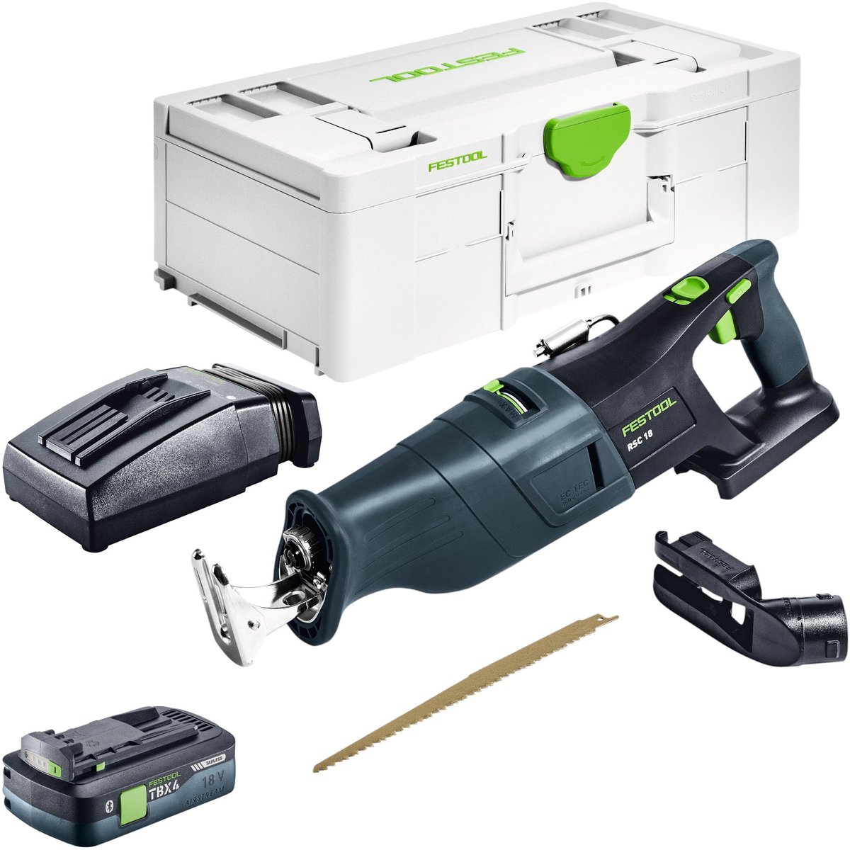 Festool RSC 18 EB Basic accu- reciprozaag 18 V borstelloos + 1x accu 4.0 Ah + snellader + systainer