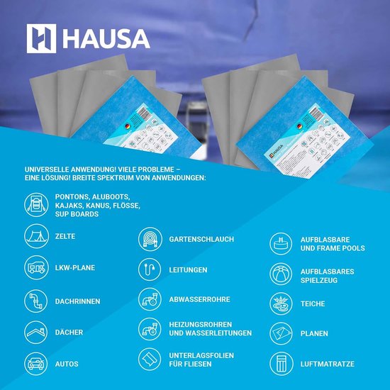 Waterstop reparatiepleisters - Zelfklevende afdichtpleisters - Lekkages dichten - Waterdicht en zelfvulkaniserend - 16 x 16 cm - Grijs van Merkloos — afbeelding 2