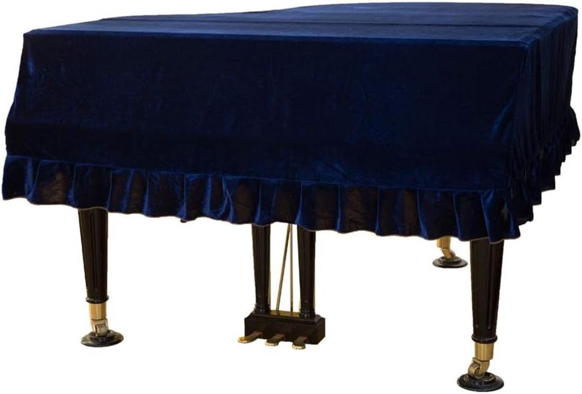 Pianohoes Universeel - Decoratieve Hoes Grote Piano Cover - Piano Beschermen - Verdikte Pleuche Stof - 170 cm - Blauw