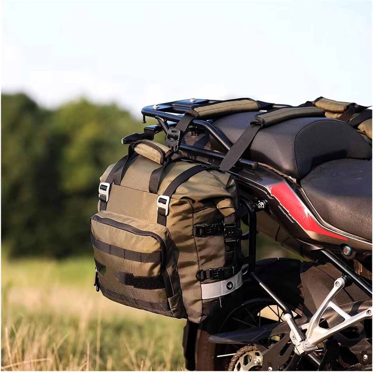 Motorzadeltas - Zijtas Motor - Motorbagage Opbergen - Waterdicht Oppervlak - 20L-30L - Zwart