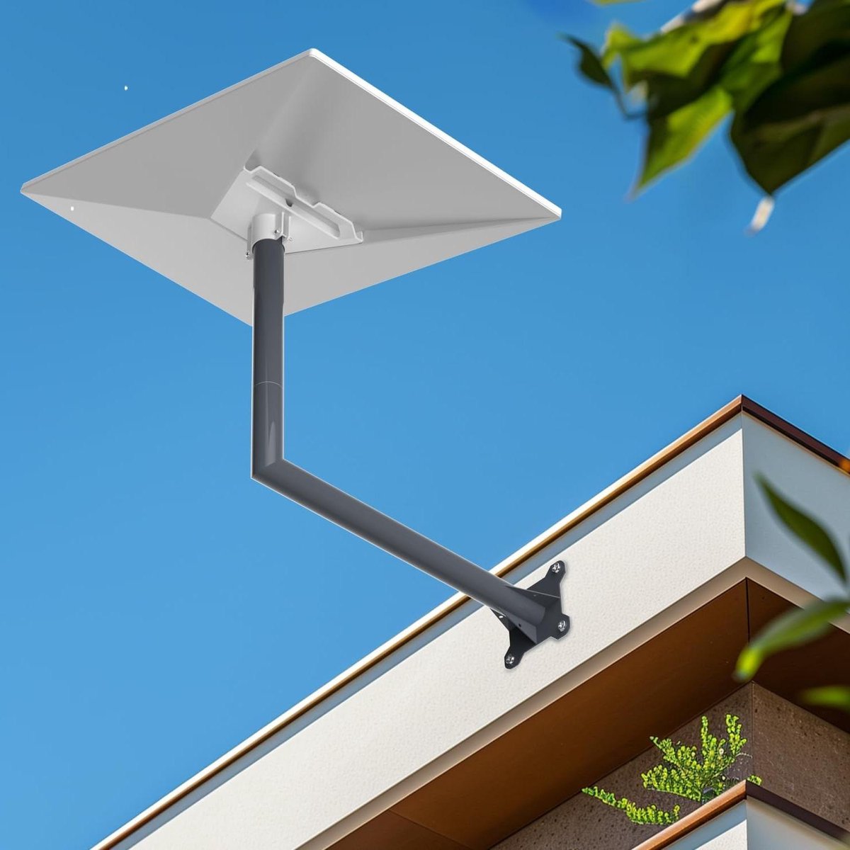 Antenne Houder - Paalmontage Set - Satelliet Internet - Verlengde Paal - 43.9 cm - Grijs