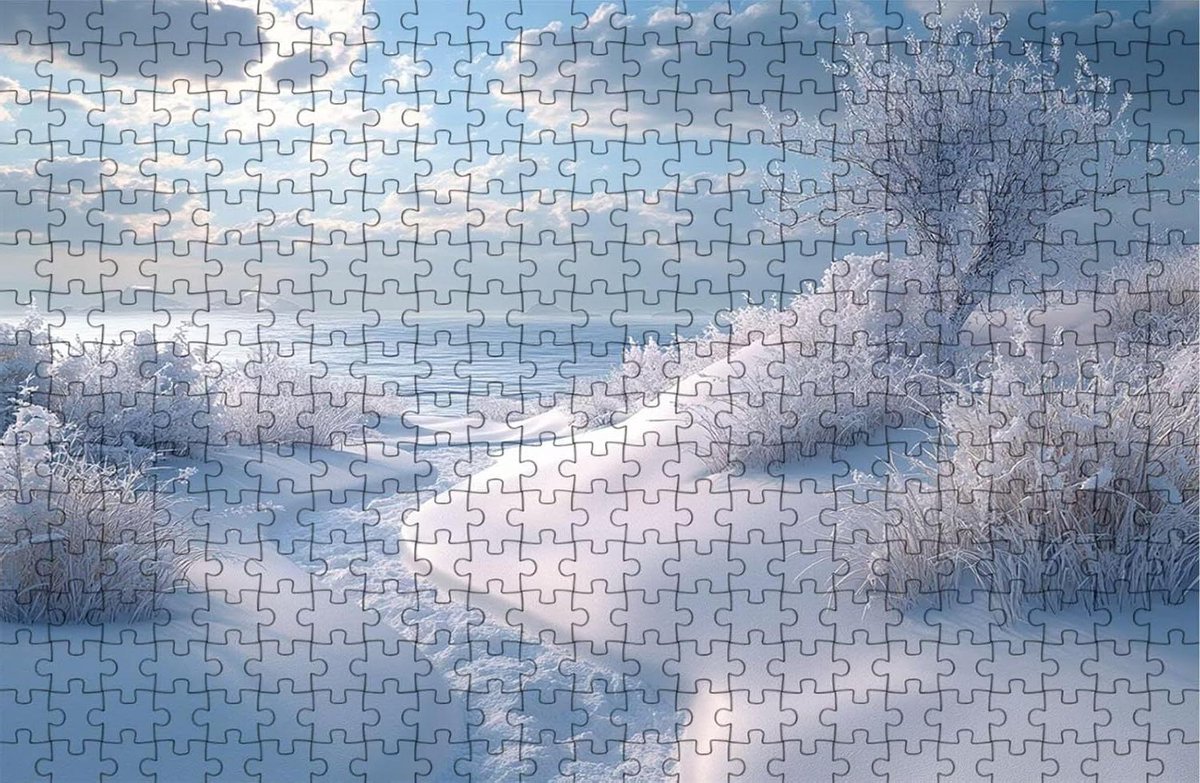Winterpuzzel 2000 stukjes - Legpuzzel volwassenen - Ontspanning thuis - Houten puzzelstukjes - 100 x 70 cm - Landschap