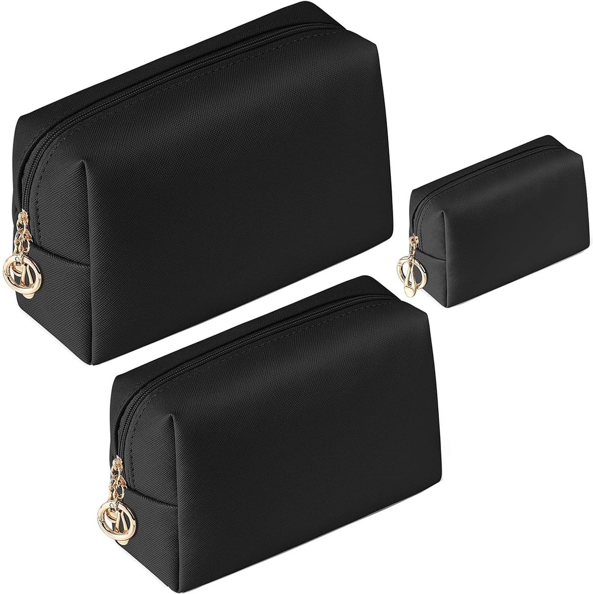 Virtubuy - 3-delige toilettassen set - Cosmetica organizer - Draagbaar - PU-leer - Perfect voor dames - Inclusief make-uptas