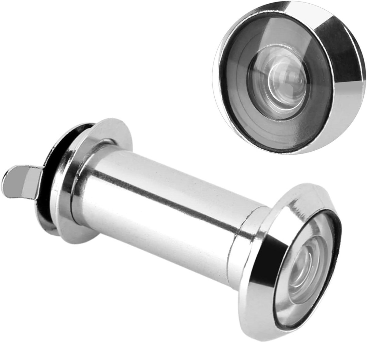 Deurspion - Kijkgaatje Deur - Veiligheid Thuis - 220 Graden Hoek - 35-55mm Deur - Zilverkleurig