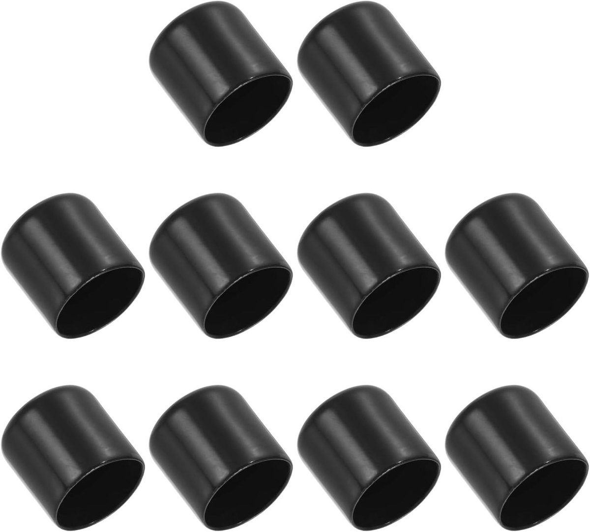 Rubberen Eindkappen - Beschermdoppen - Beschermen Buisuiteinden - Flexibel Vinylmateriaal - 25 mm - Zwart