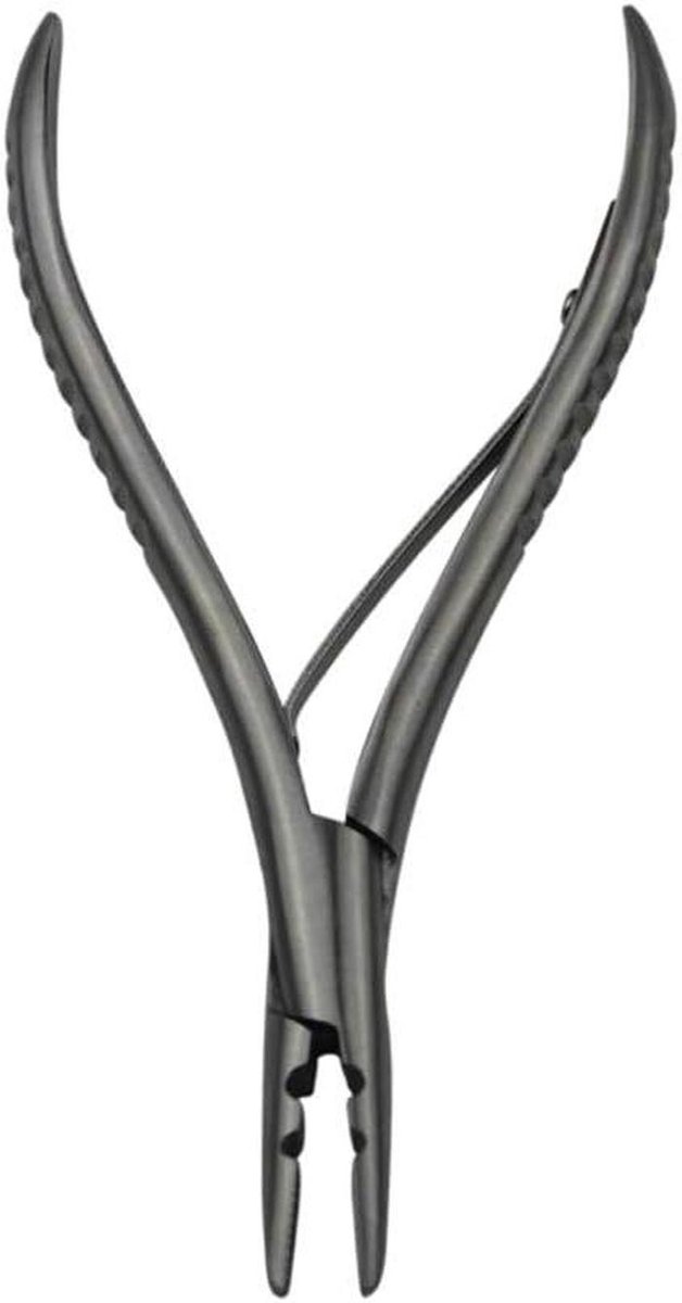 Haarextensie Tang - Micro Ring Tool - Haarverlengingen Plaatsen - Roestvrij Staal - 18 x 18 cm - Zilver