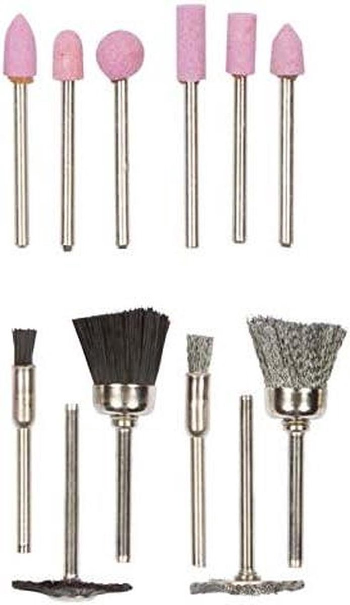 Polijstgereedschap Set - Afwerkingsgereedschap - Detail Werk - 12 Delig - 3.17mm Schacht - null