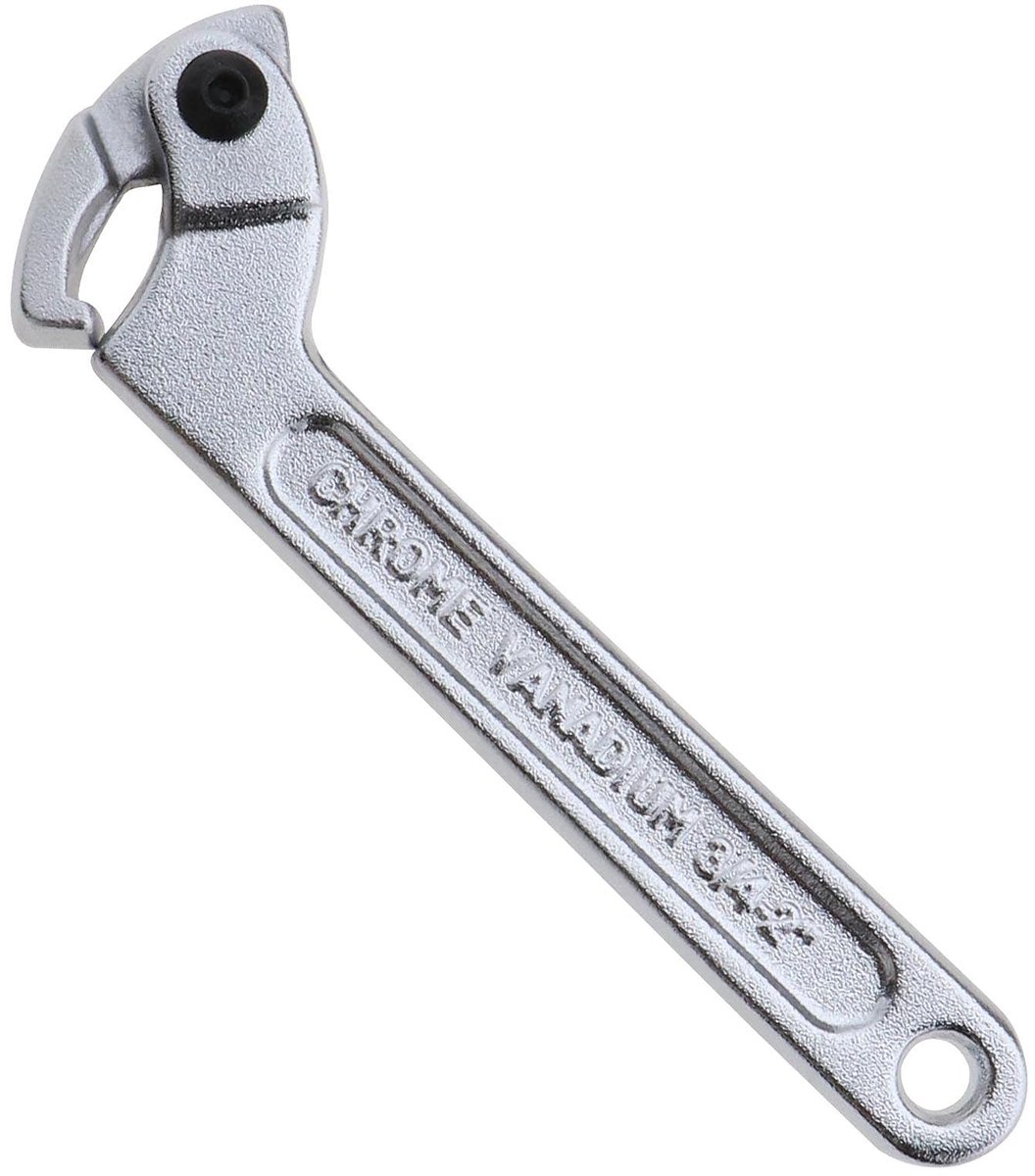 IMstore - Adjustable C-lock hook wrench tool - Verstelbare C-sleutel - 19-51mm - Duurzaam en stevig - Voor buitenmoeren - Chrome vanadium staal