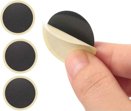 Fietsband Reparatiekit - Bandenplak Set - Fiets Onderhoud - Inclusief Bandenlichters - 18 Delig - Zwart van Merkloos — afbeelding 2