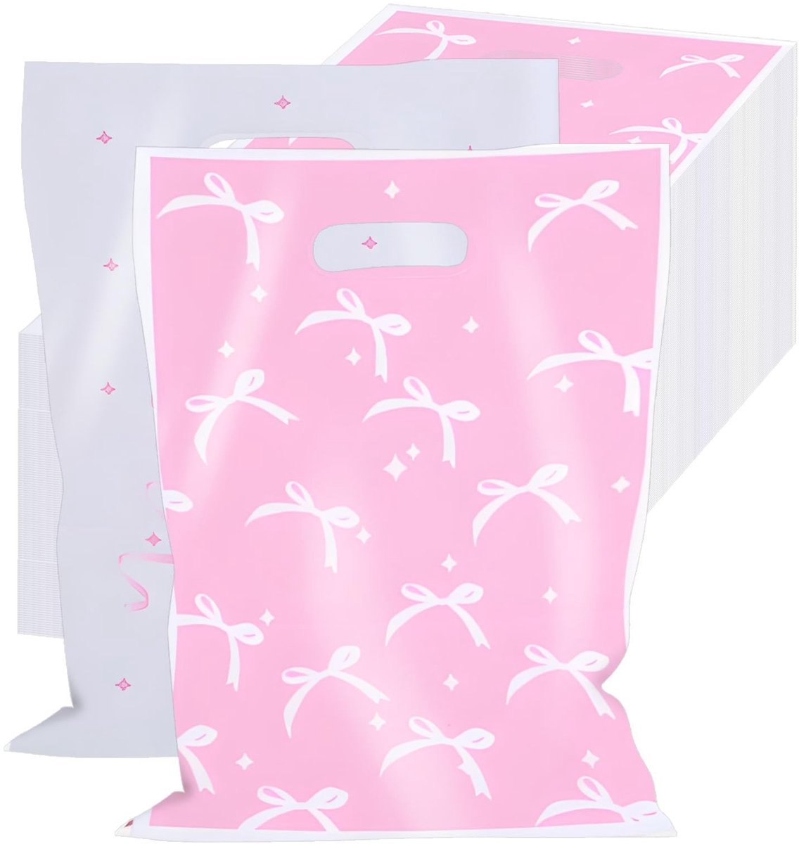 Allecto - Geschenkzakjes - Roze Geschenkverpakking - Perfect voor Feestjes - 100 Stuks - Cadeauverpakking - Bruiloften - Kleur: Roze