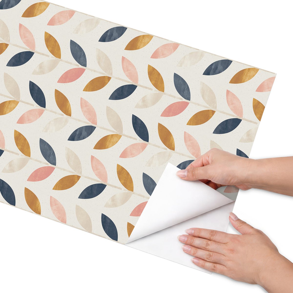 Coloray Meubel Wrap Folie - Beige Meubelfolie - 50x100 cm - Decoratiefolie Zelfklevend Bladpatroon - Meubelfolie Zelfklevend - Scandinavisch Meubelfolie - Wrapfolie Keuken - Wanddecoratie - Achtergronden en patronen