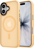 Coque dorée avec dos en verre dépoli et l'écran d'un iPhone.