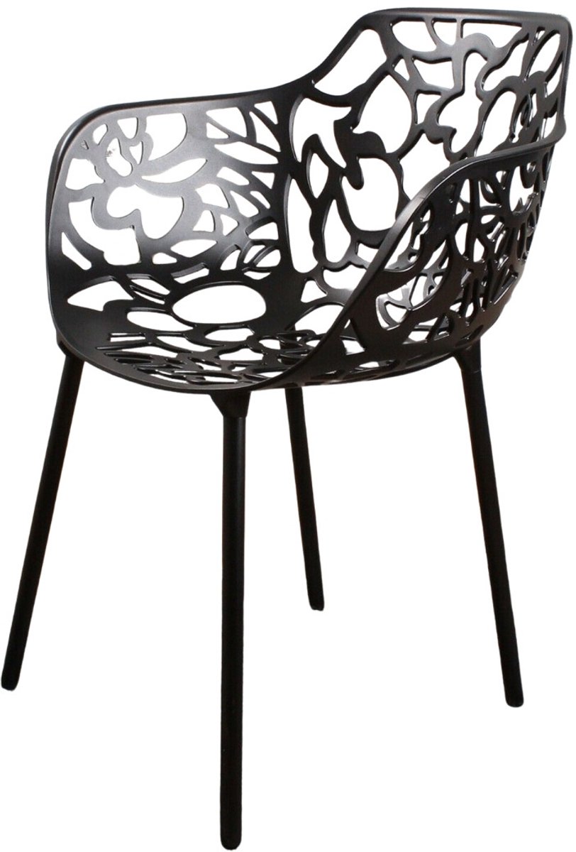 DS4U - Cast magnolia stoel met arm zwart