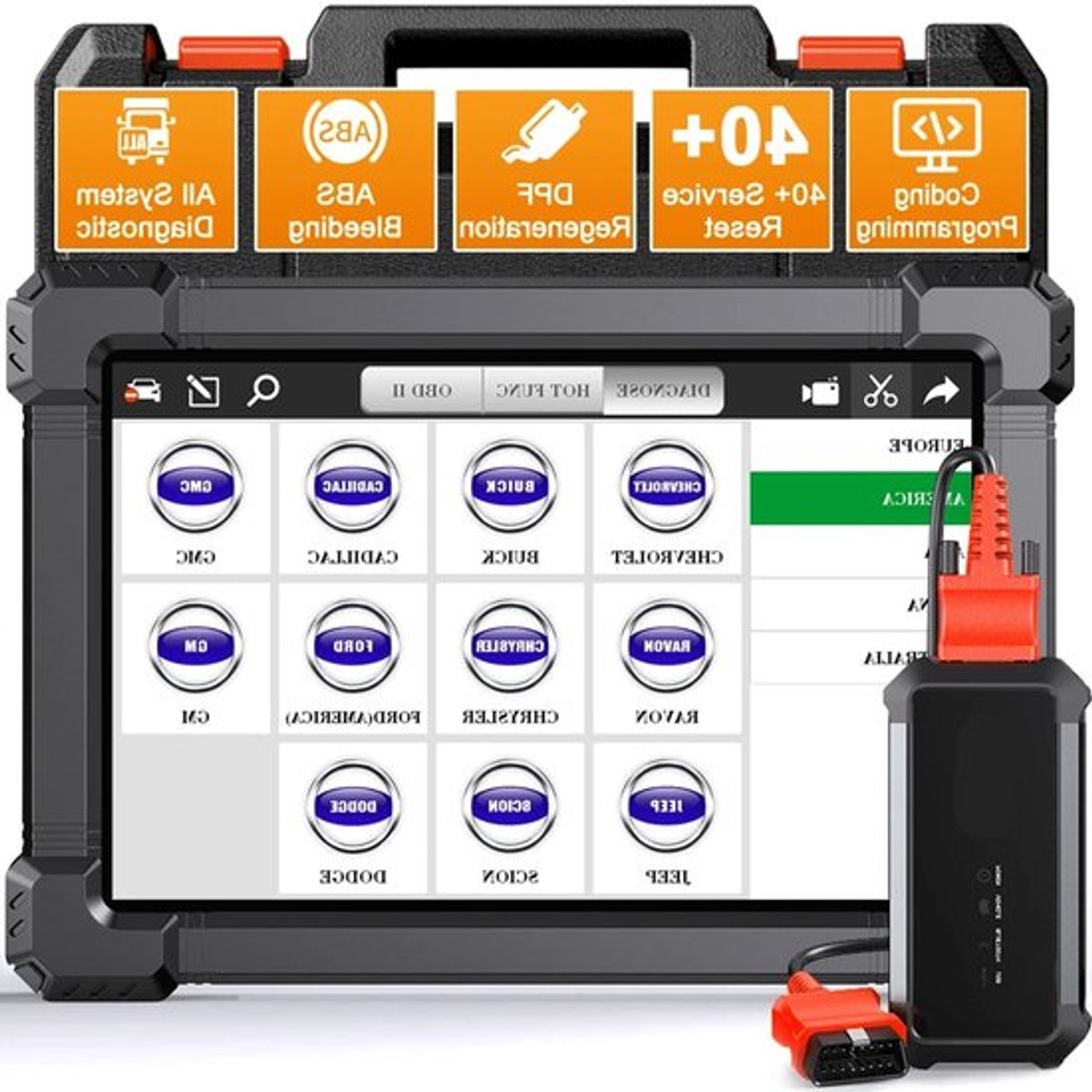 Diagnose Scanner – Truck Scanner – Vrachtwagen Scanner – Bouwmachine Scanner – 10-Inch Android Tablet – Bluetooth Verbinding